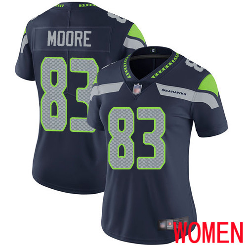 Seattle Seahawks Limited Navy Blue Women David Moore Home Jersey NFL Football #83 Vapor Untouchable